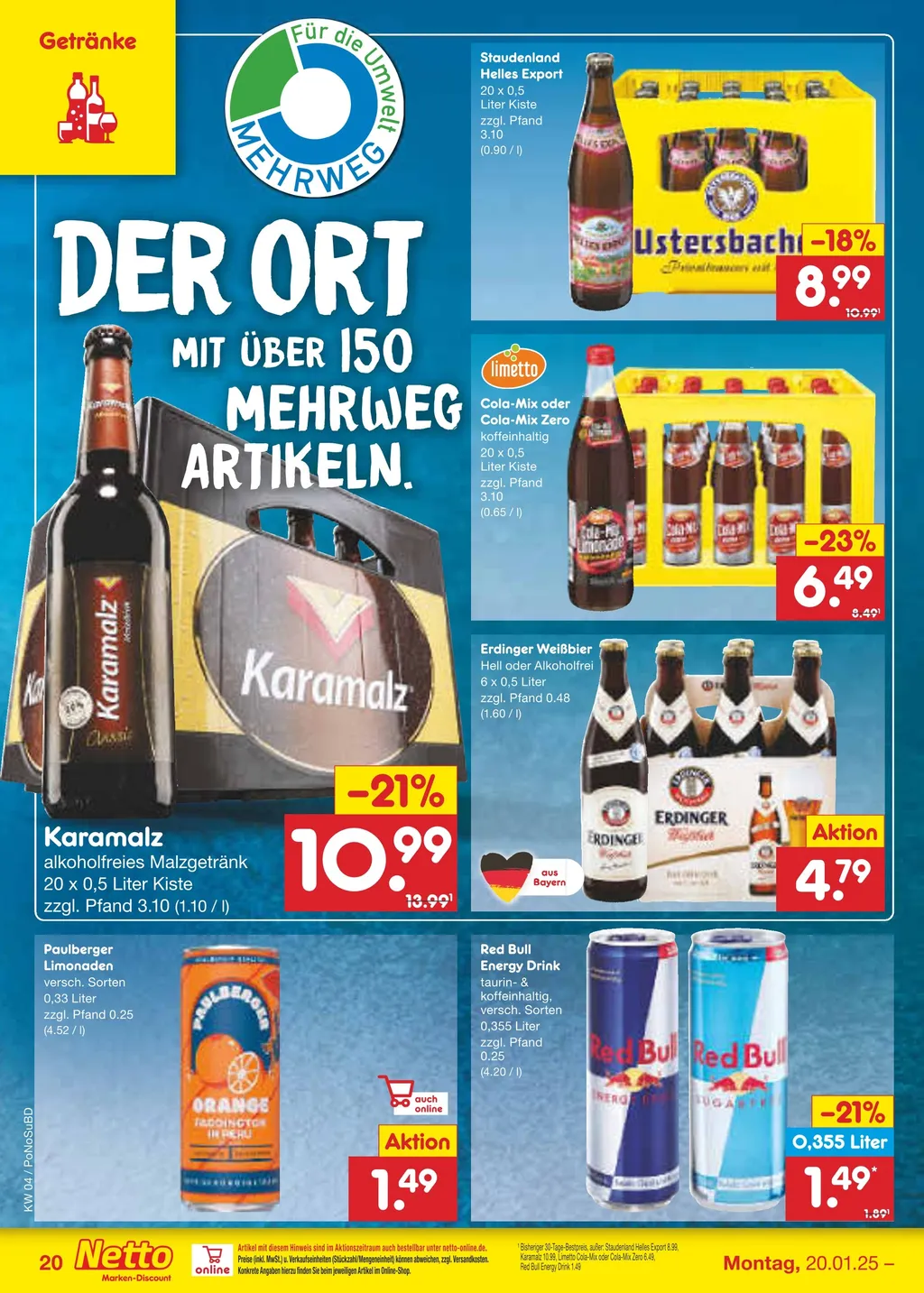 Netto Marken-Discount Prospekt ab 20.01.2025 (Montag)