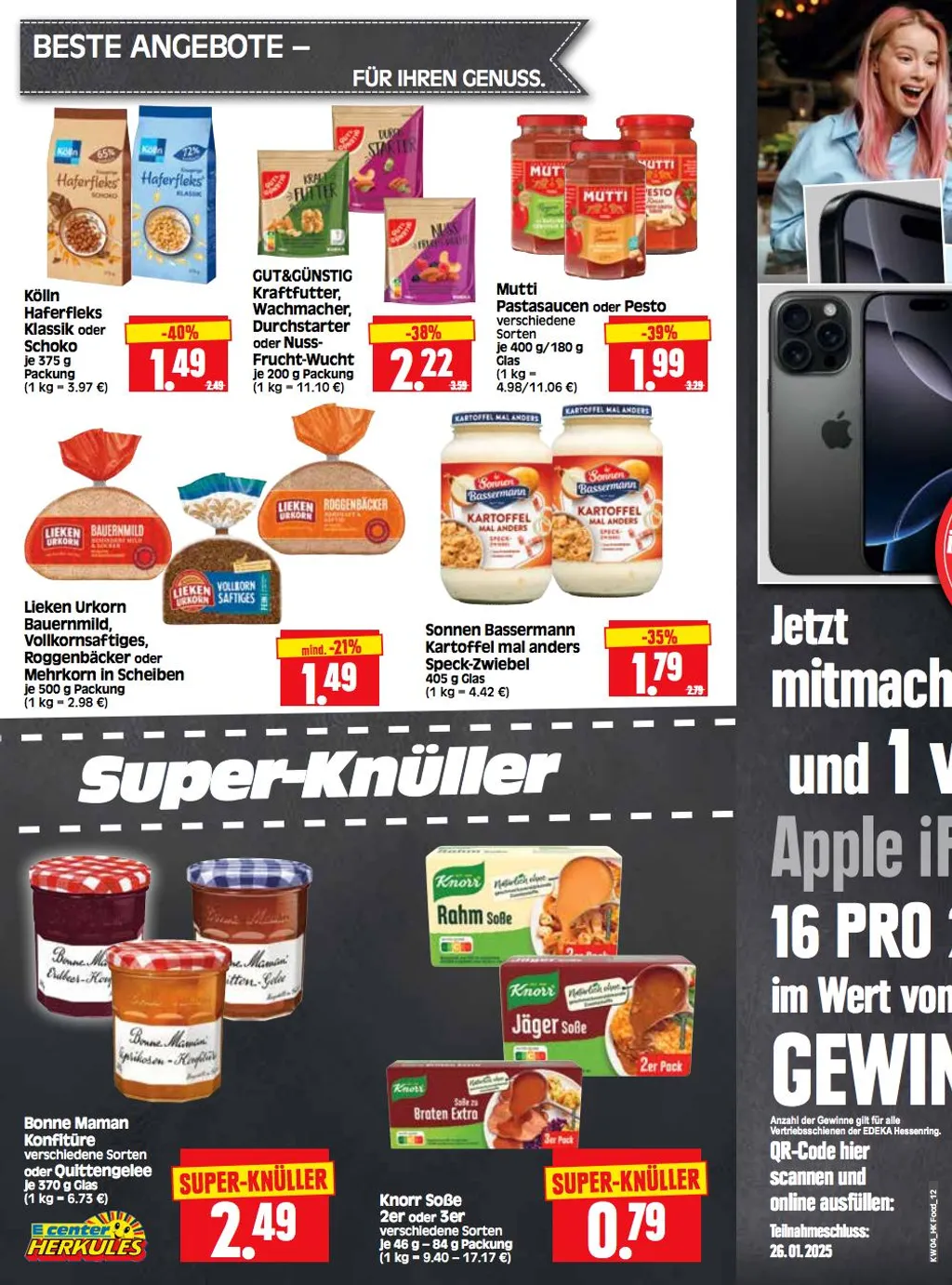 Edeka Herkules Prospekt ab 20.01.2025 Montag