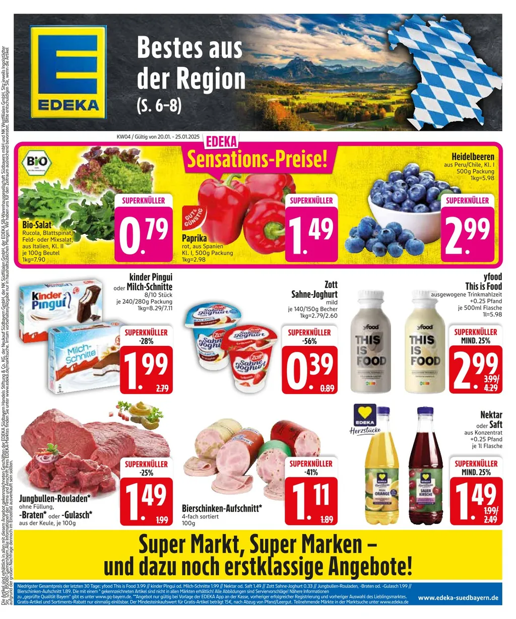 Edeka Südbayern Prospekt ab 20.01.2025 Montag