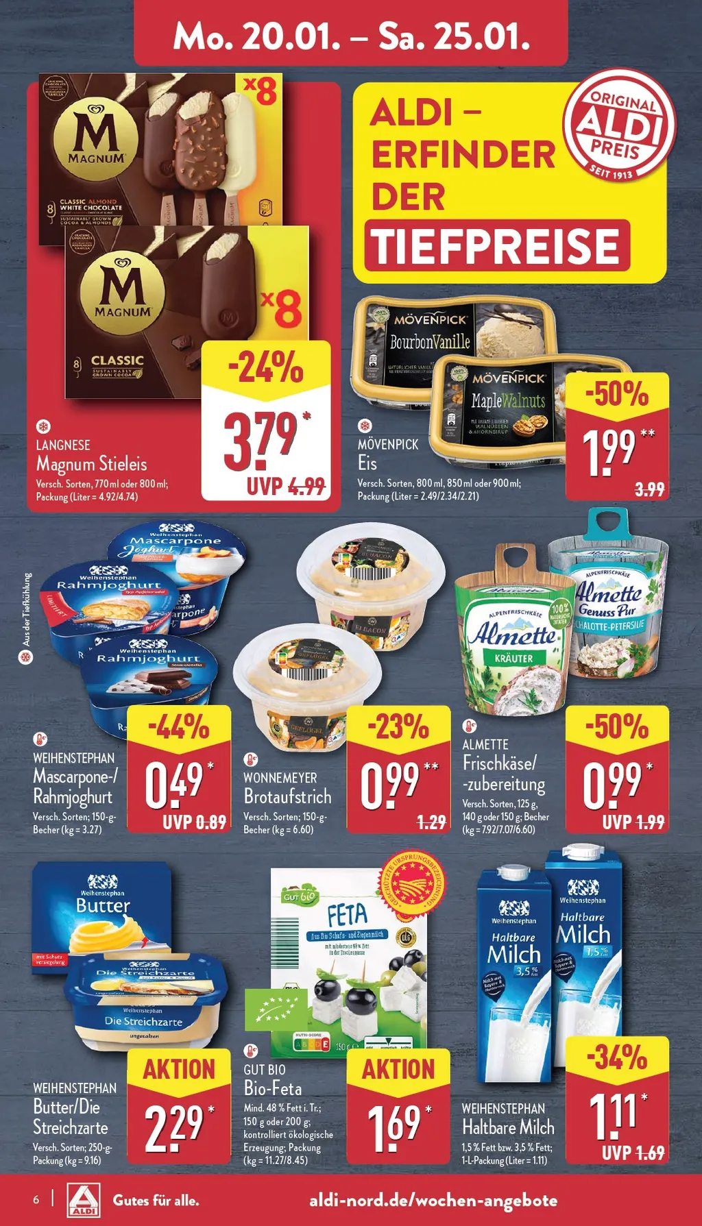 Aldi Nord prospekt ab 20.01.2025  Montag