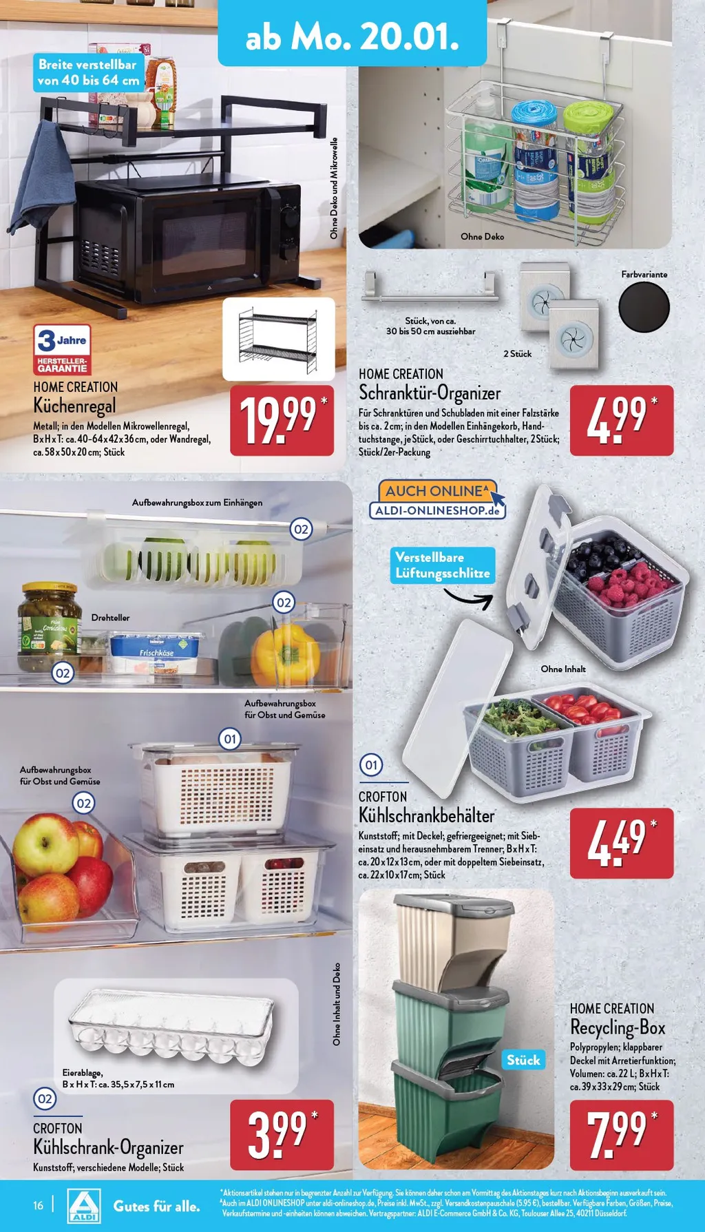 Aldi Nord prospekt ab 20.01.2025  Montag