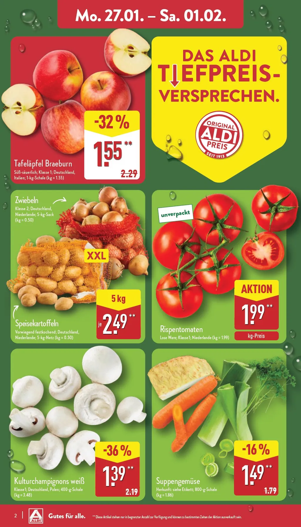 Aldi Nord prospekt ab 27.01.2025 Montag