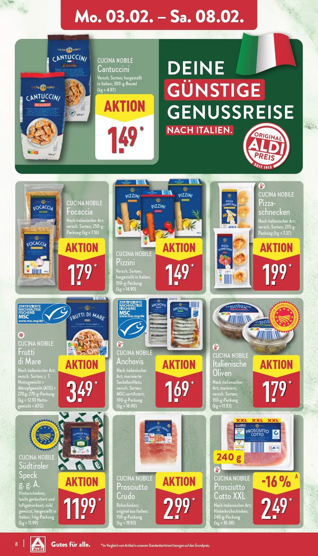 Aldi Nord Prospekt ab 03.02.2025 Montag