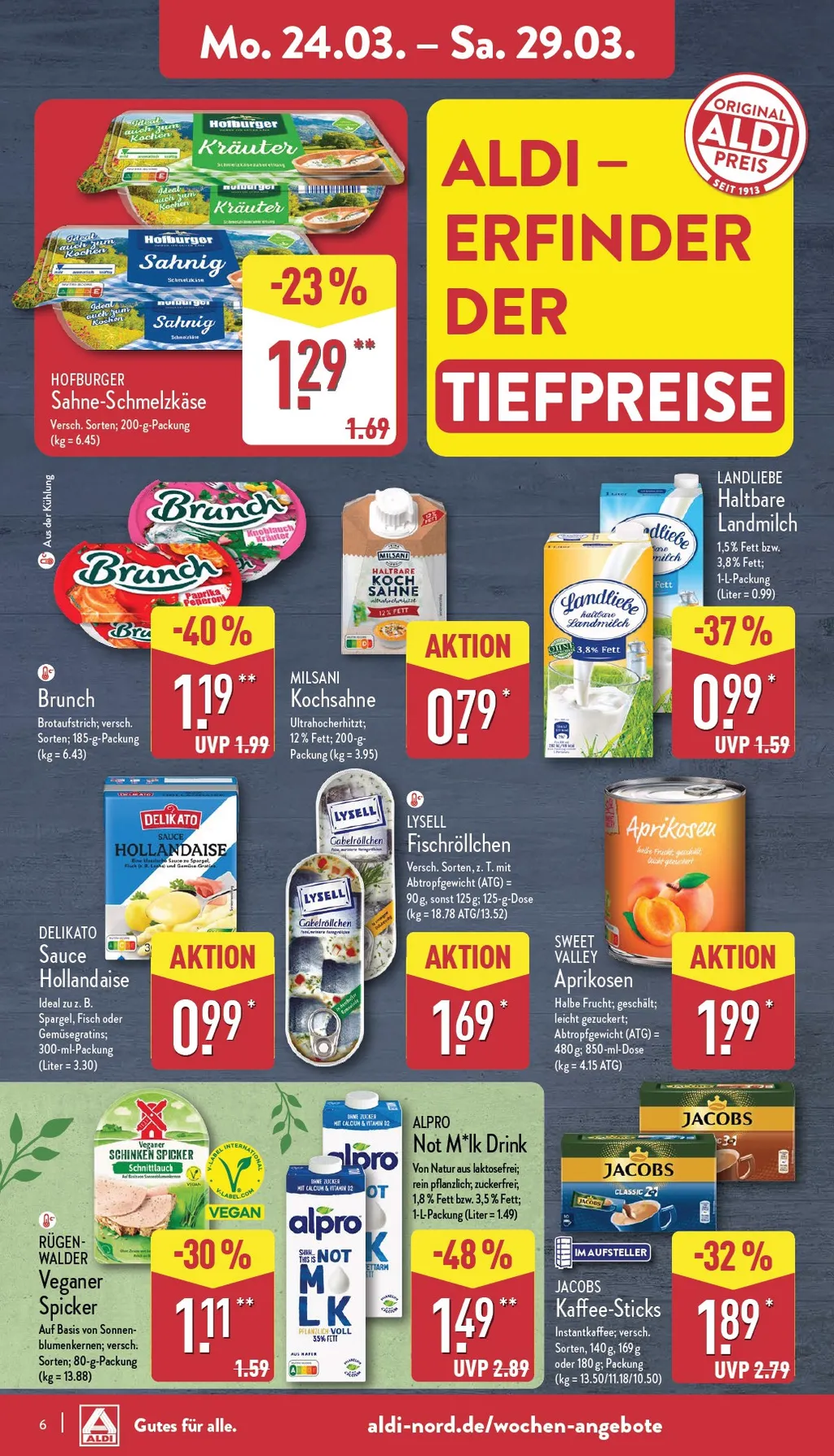 Aldi Nord Prospekt ab 24.03.2025 Montag