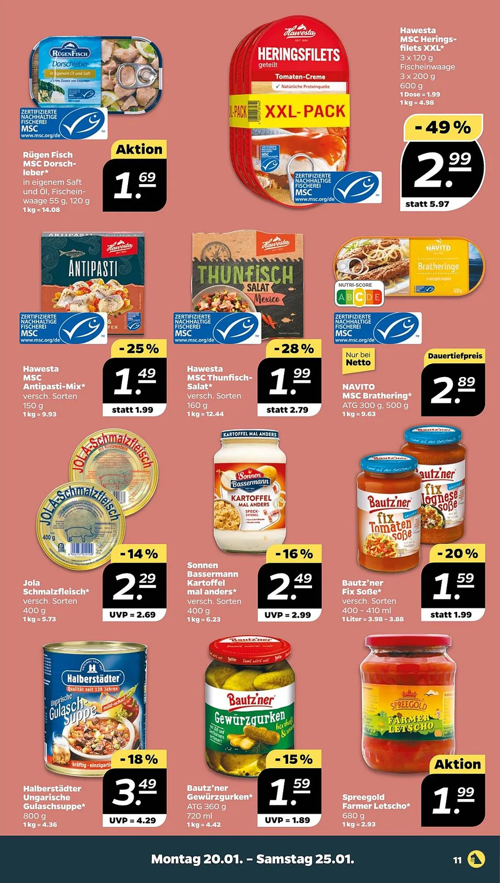 NETTO (Schwarz) Prospekt ab 20.01.2025 (Montag)