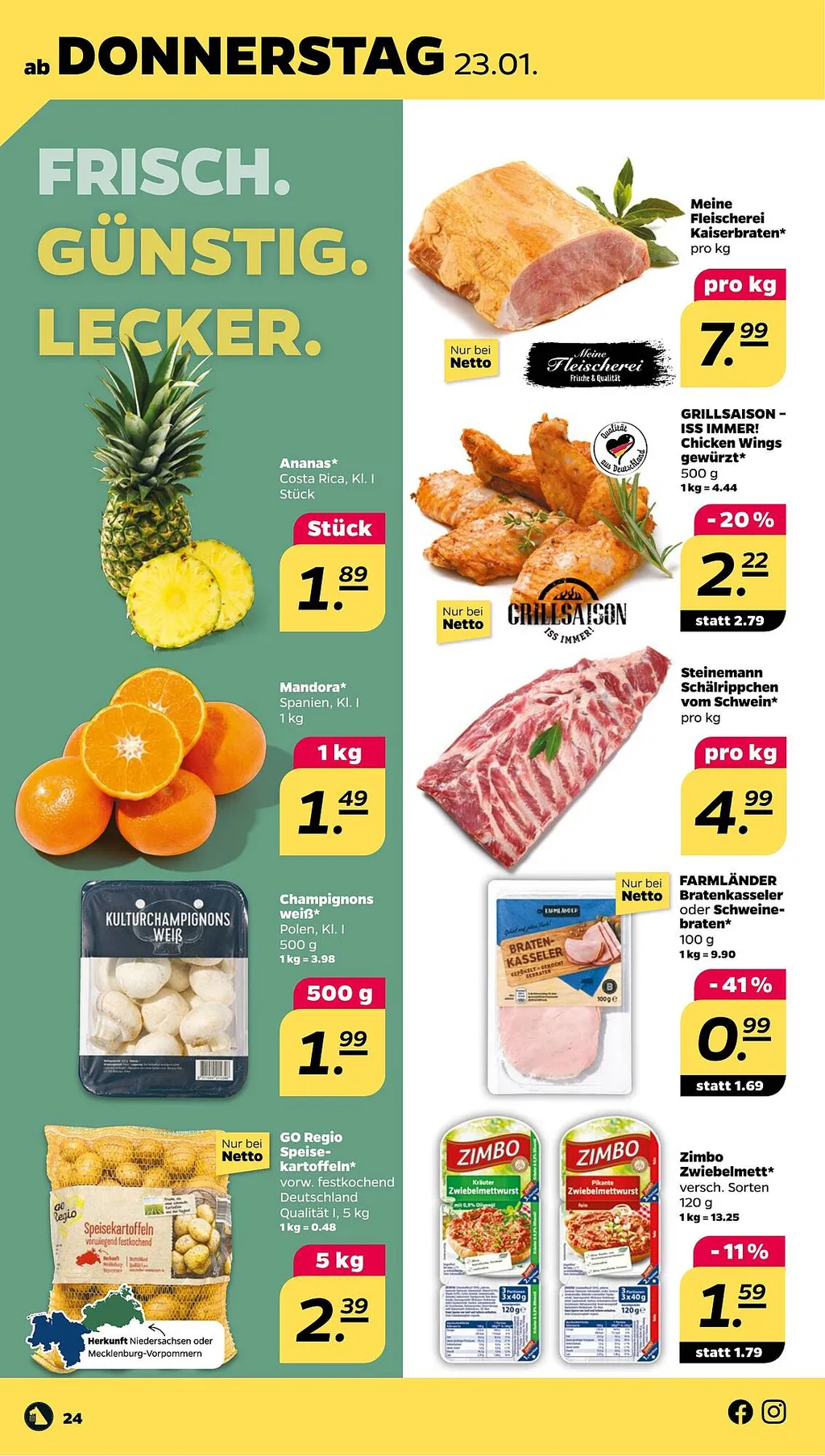 NETTO (Schwarz) Prospekt ab 20.01.2025 (Montag)