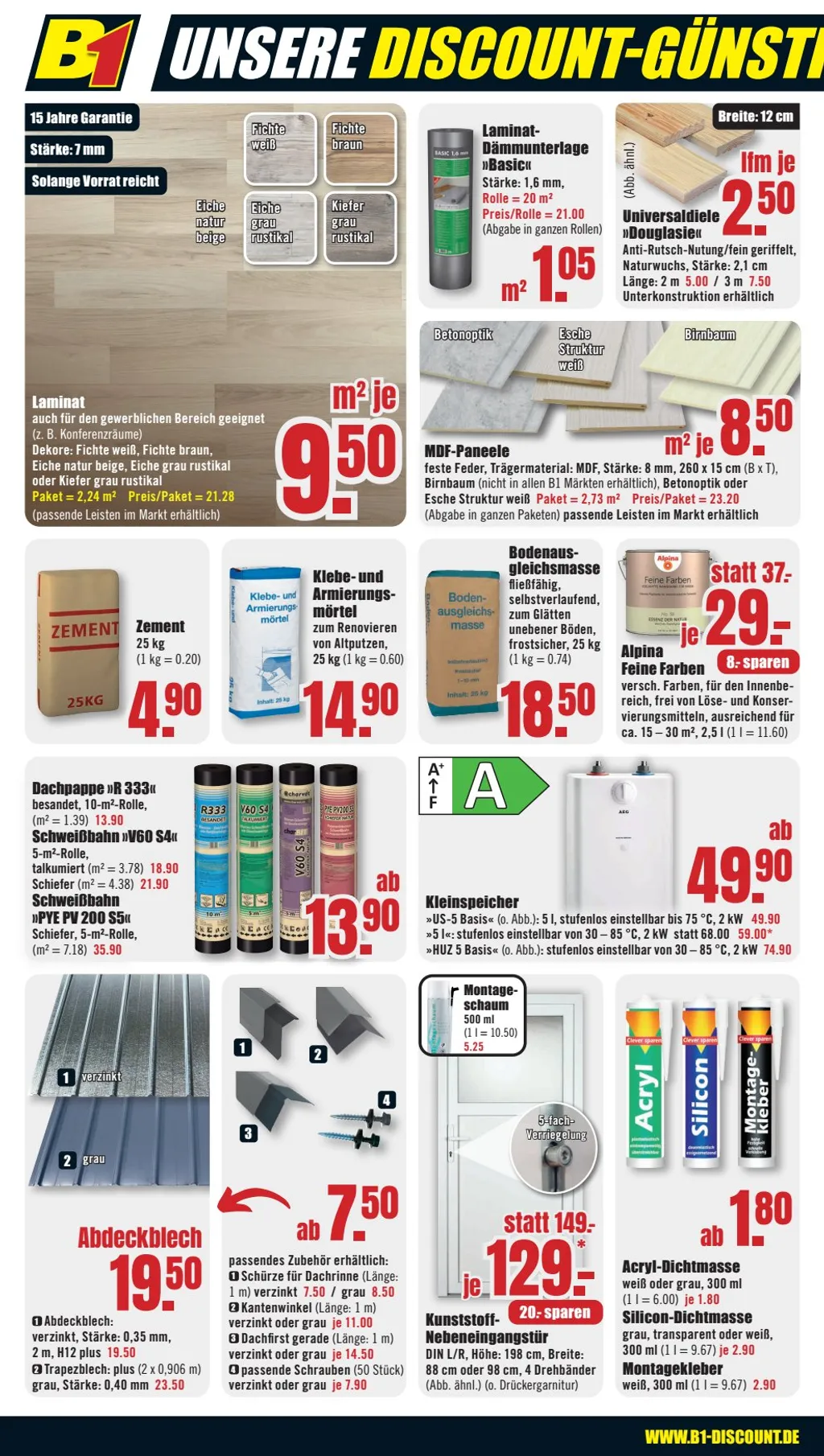 B1 Discount Baumarkt Prospekt ab 18.01.2025 (Samstag)