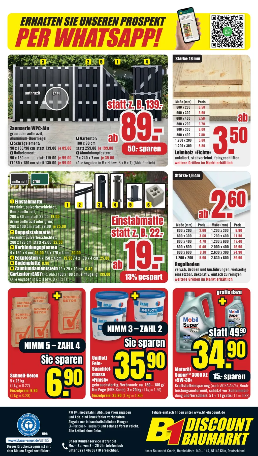 B1 Discount Baumarkt Prospekt ab 18.01.2025 (Samstag)