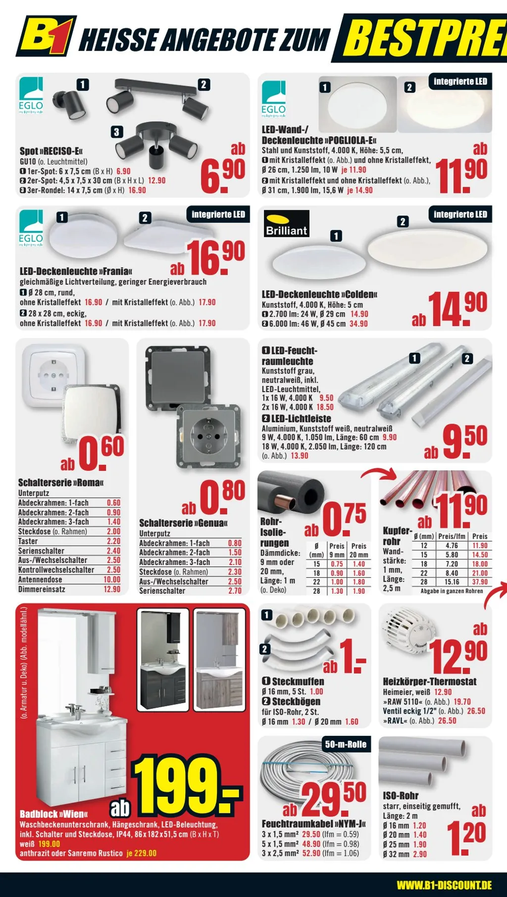 B1 Discount Baumarkt Prospekt ab 25.01.2025 Samstag