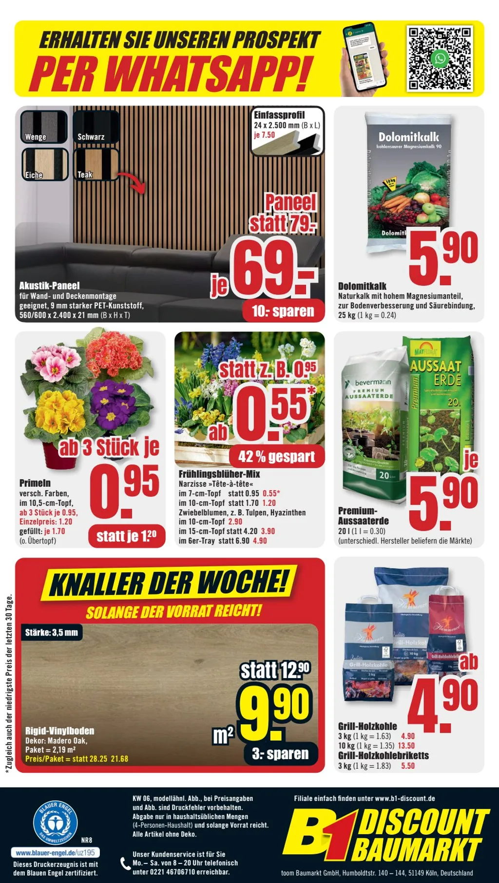 B1 Discount Baumarkt Prospekt ab 01.02.2025 Samstag