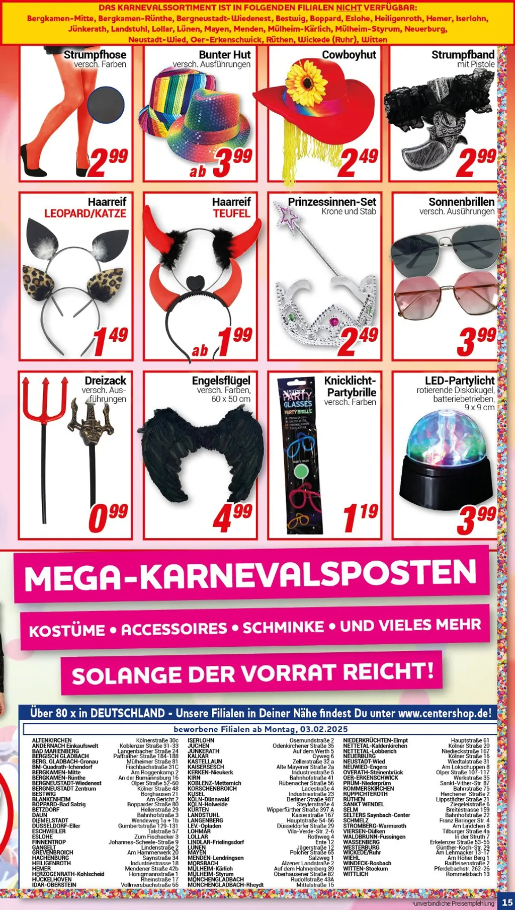 Centershop Prospekt ab 03.02.2025 Montag