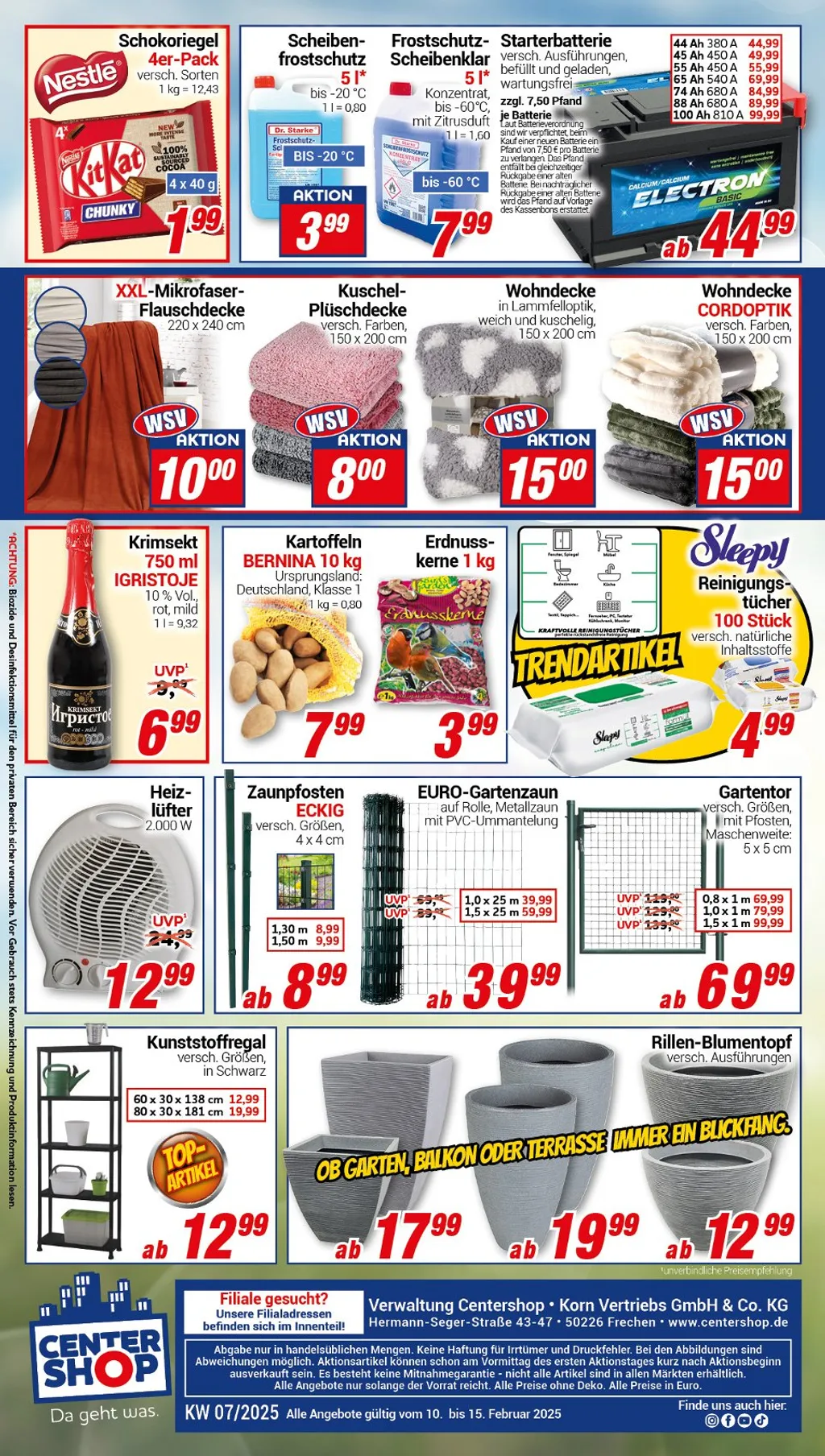 Centershop Prospekt ab 10.02.2025 Montag