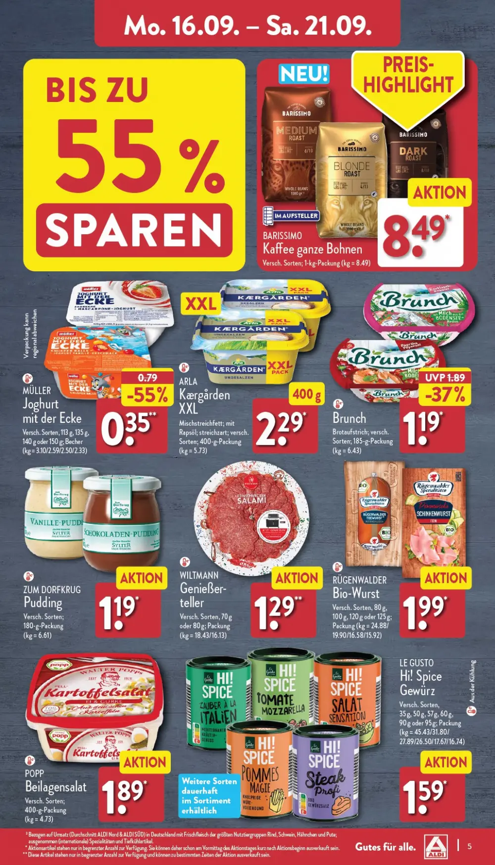 Aldi Nord Prospekt Ab 16.09.2024 Montag 5 seite