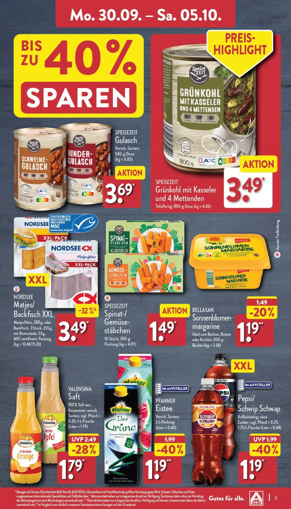 Aldi Nord Prospekt Ab 30.09.2024 Montag 5 seite