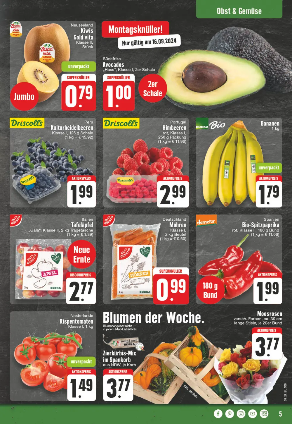 EDEKA Paschmann Prospekt Ab 16.09.2024 Montag 5 seite