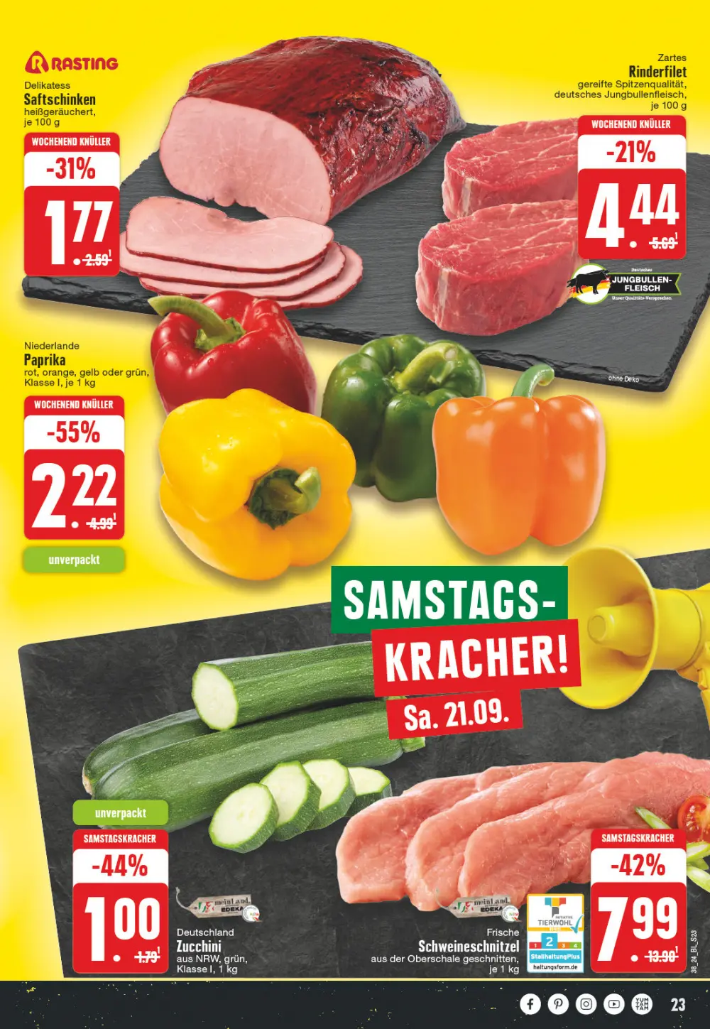 EDEKA Paschmann Prospekt Ab 16.09.2024 Montag 23 seite