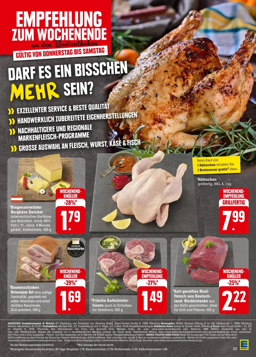 EDEKA Südwest Prospekt Ab 16.09.2024 Montag 29 seite