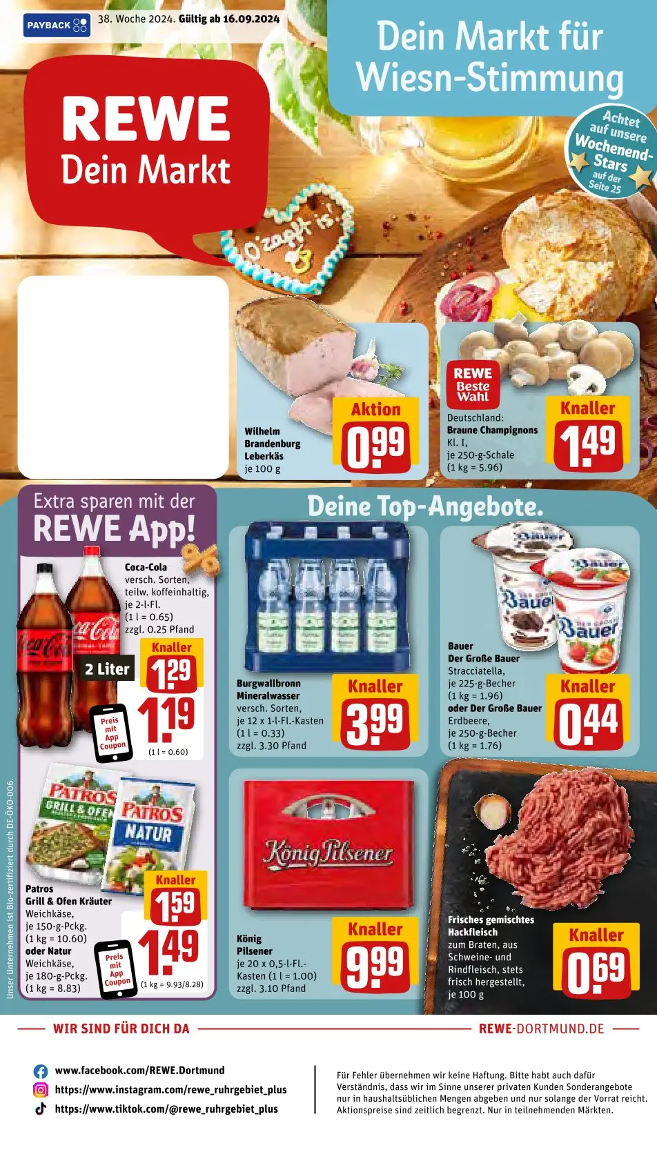 REWE Prospekt Ab 16.09.2024 Montag 1 seite