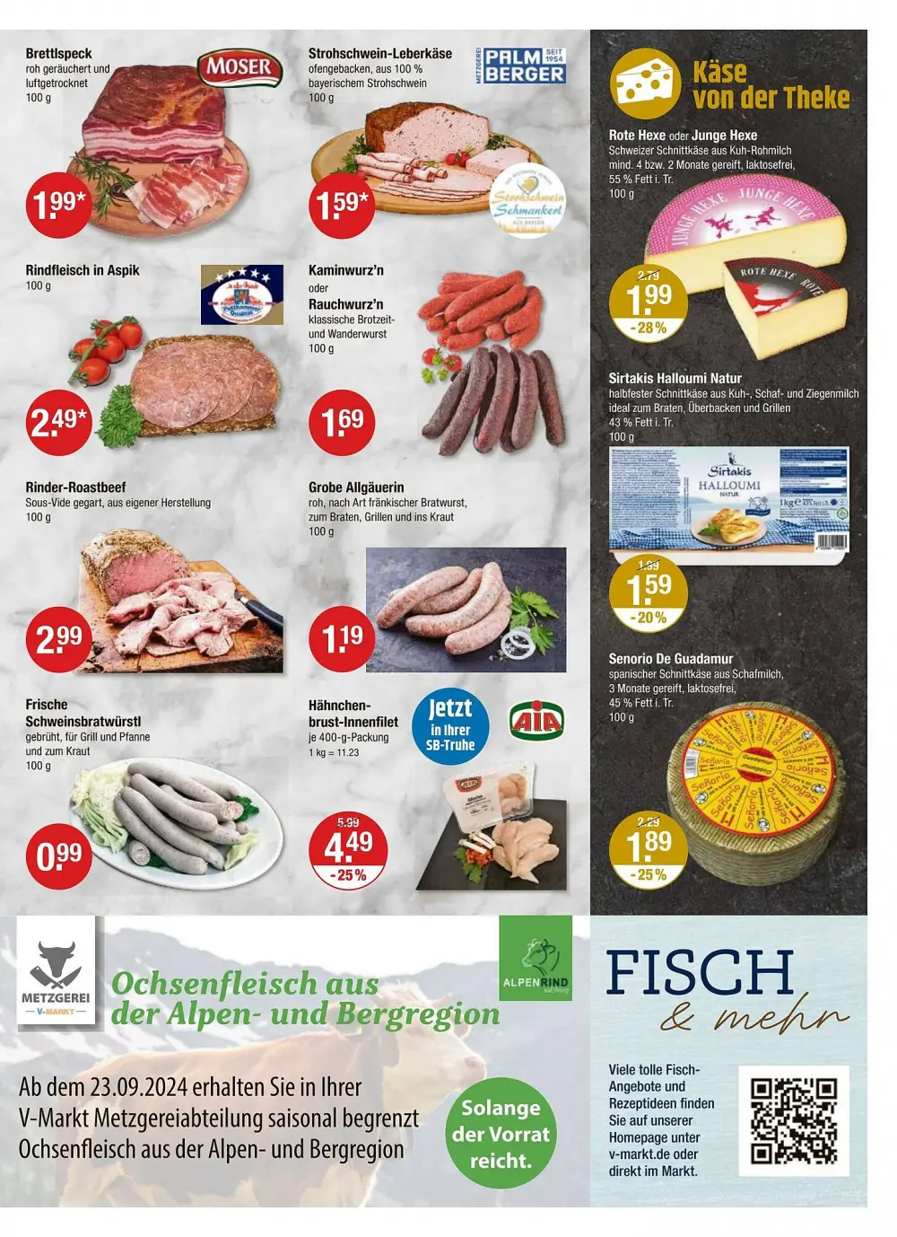 V Markt Prospekt Ab 19.09.2024 Donnerstag 3 seite