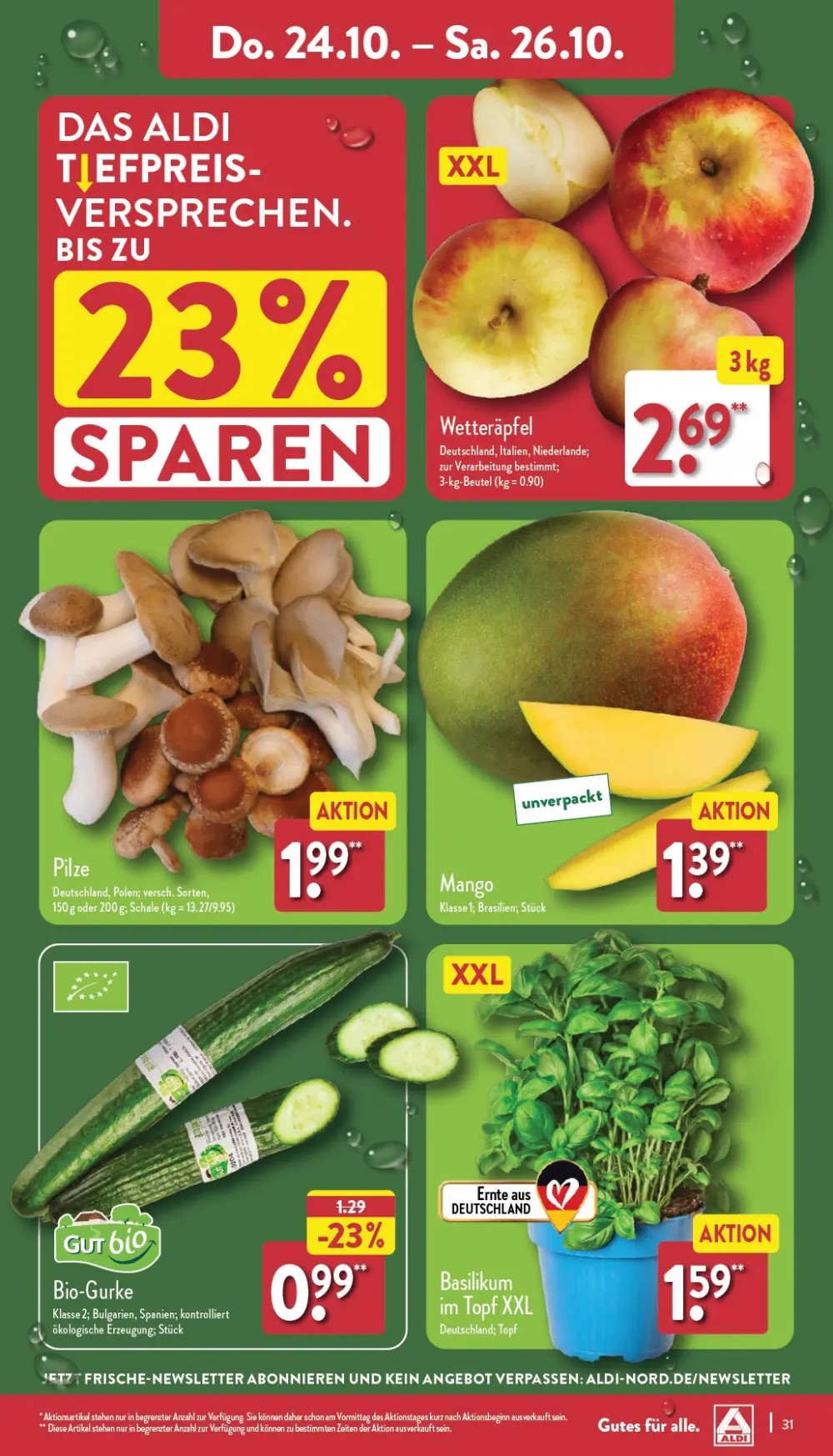 Aldi Nord Prospekt Ab 21.10.2024 Montag 31 seite