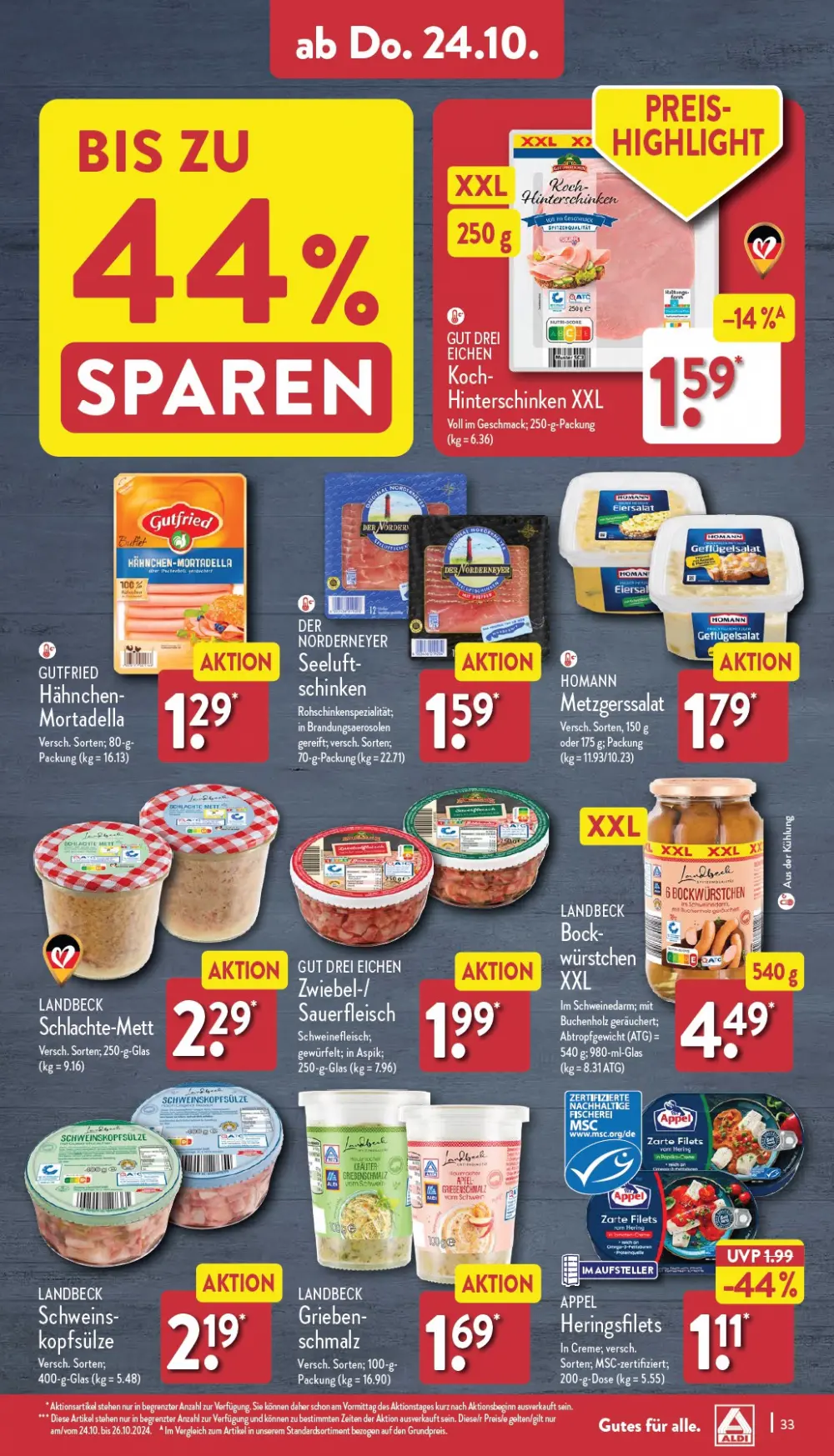 Aldi Nord Prospekt Ab 21.10.2024 Montag 33 seite