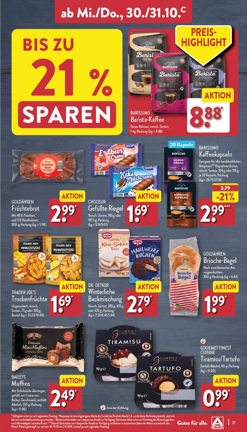 Aldi Nord Prospekt Ab 28.10.2024 Montag 31 seite