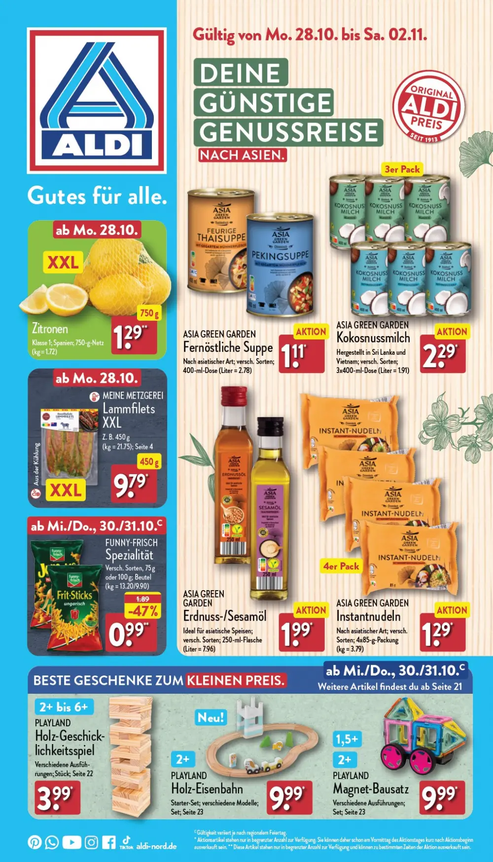 Aldi Nord Prospekt Ab 28.10.2024 Montag 1 seite