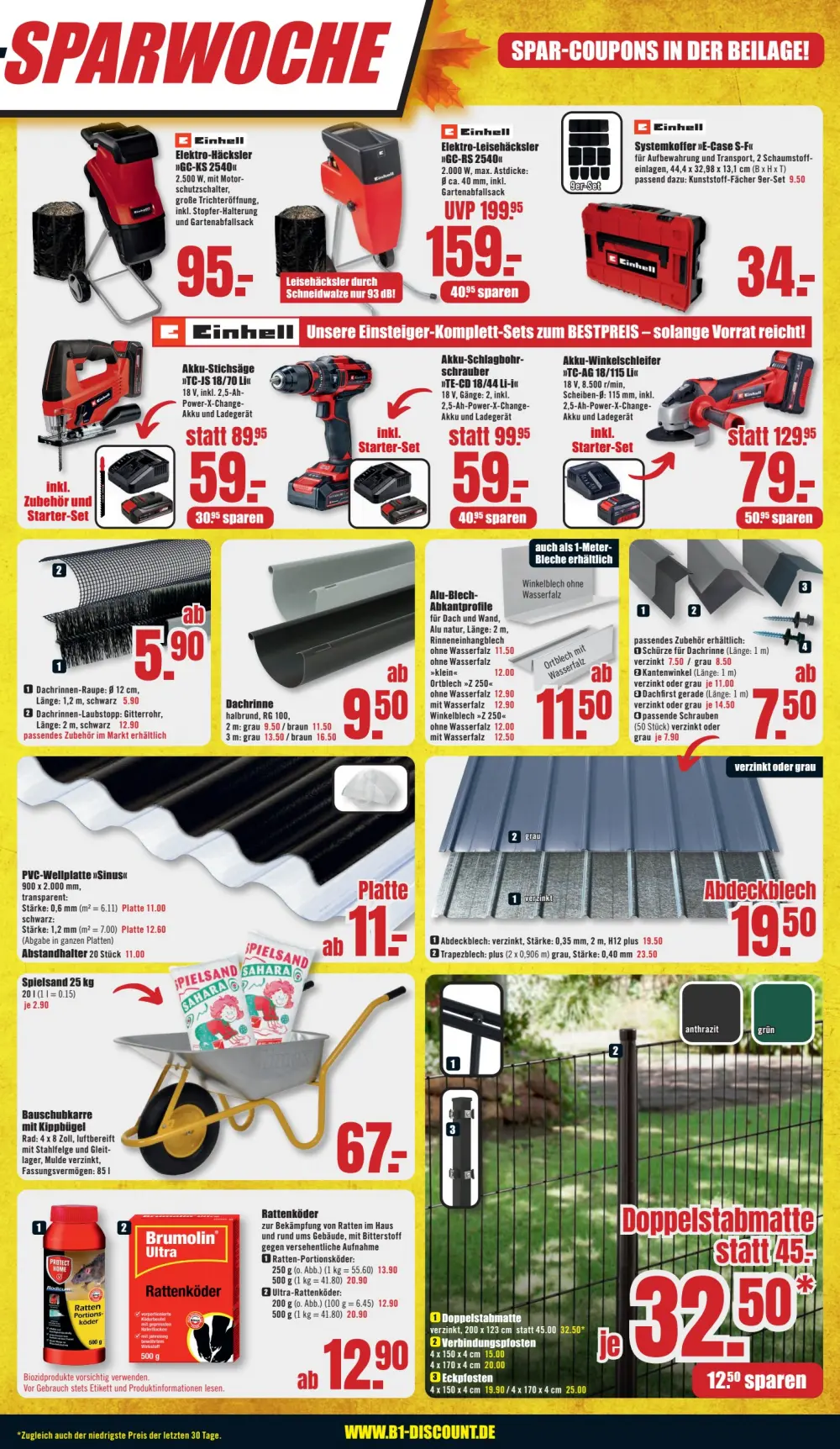 B1 Discount Baumarkt Prospekt Ab 26.10.2024 Samstag 7 seite