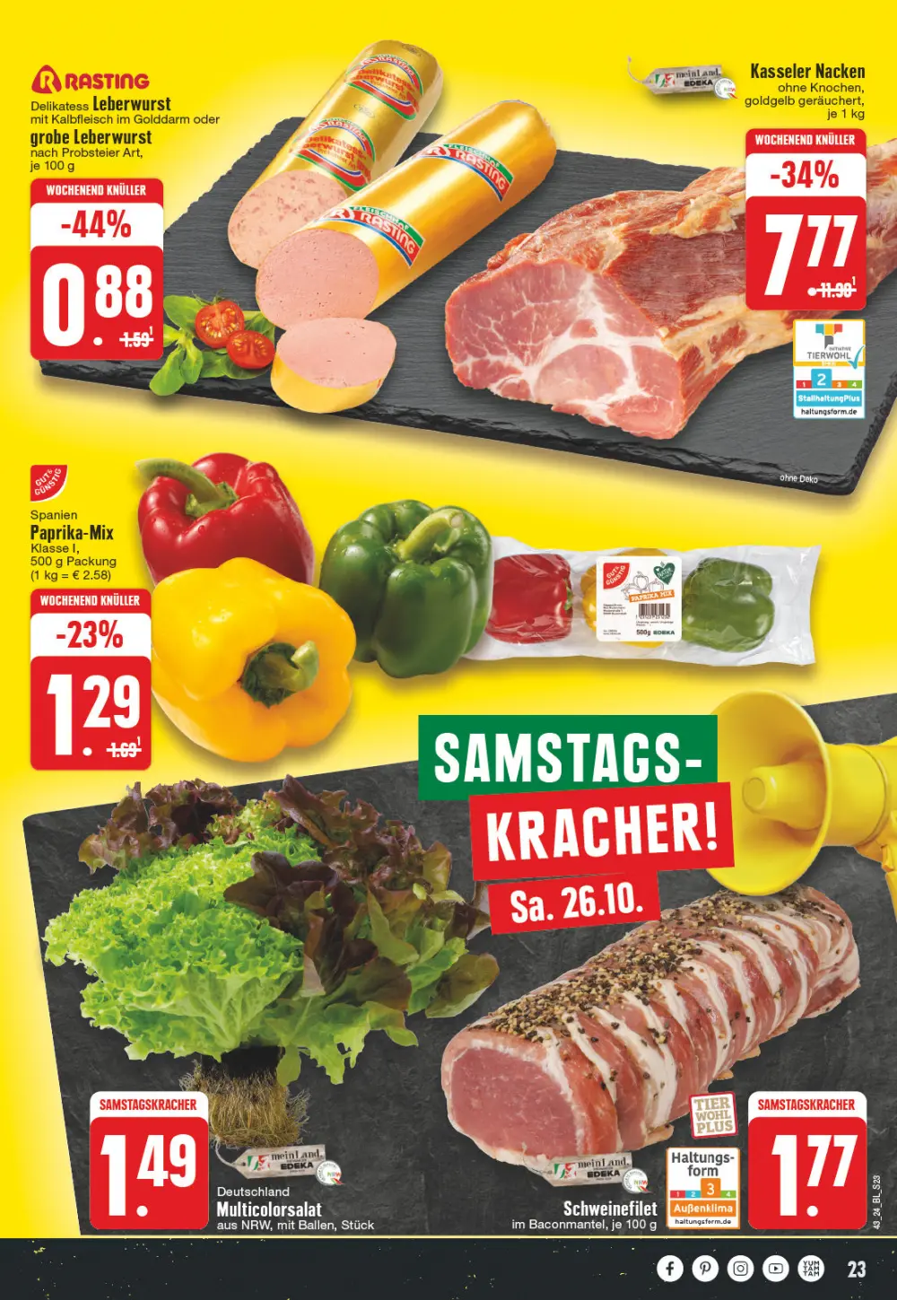 EDEKA Paschmann Prospekt Ab 21.10.2024 Montag 23 seite