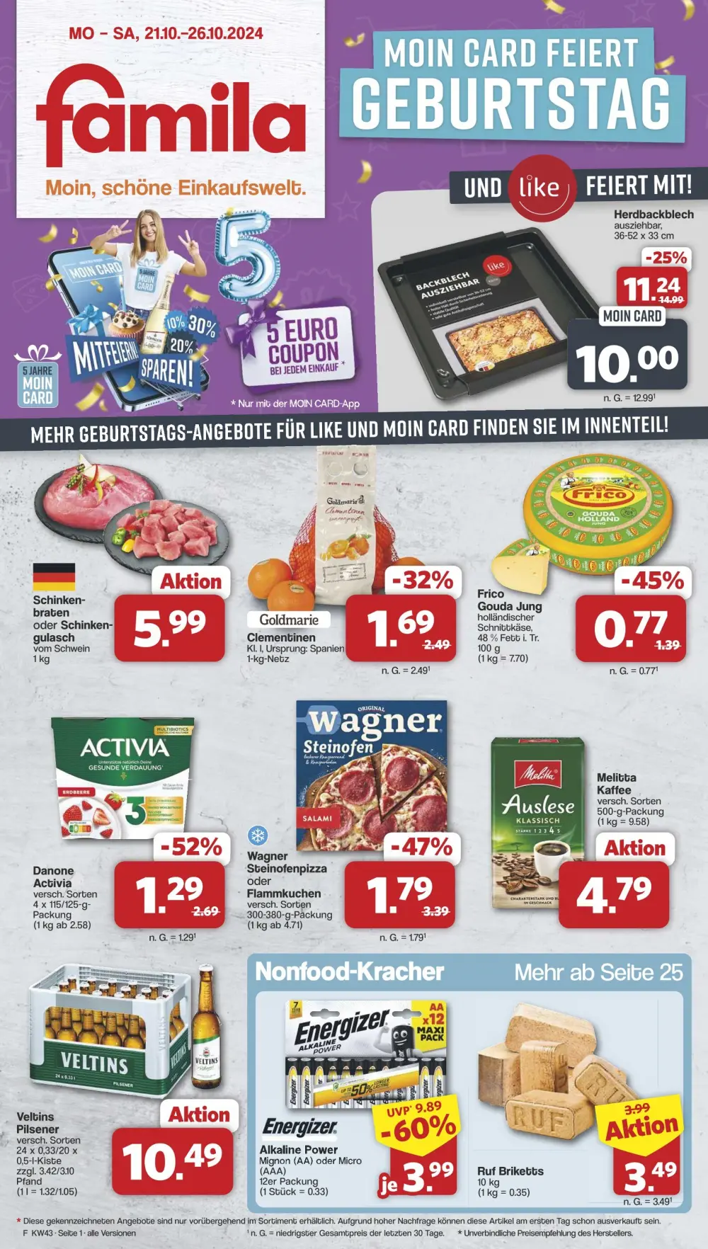 Famila Prospekt Ab 21.10.2024 Montag 1 seite