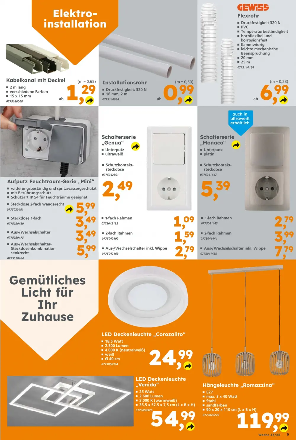 Globus Baumarkt Prospekt Ab 21.10.2024 Montag 9 seite