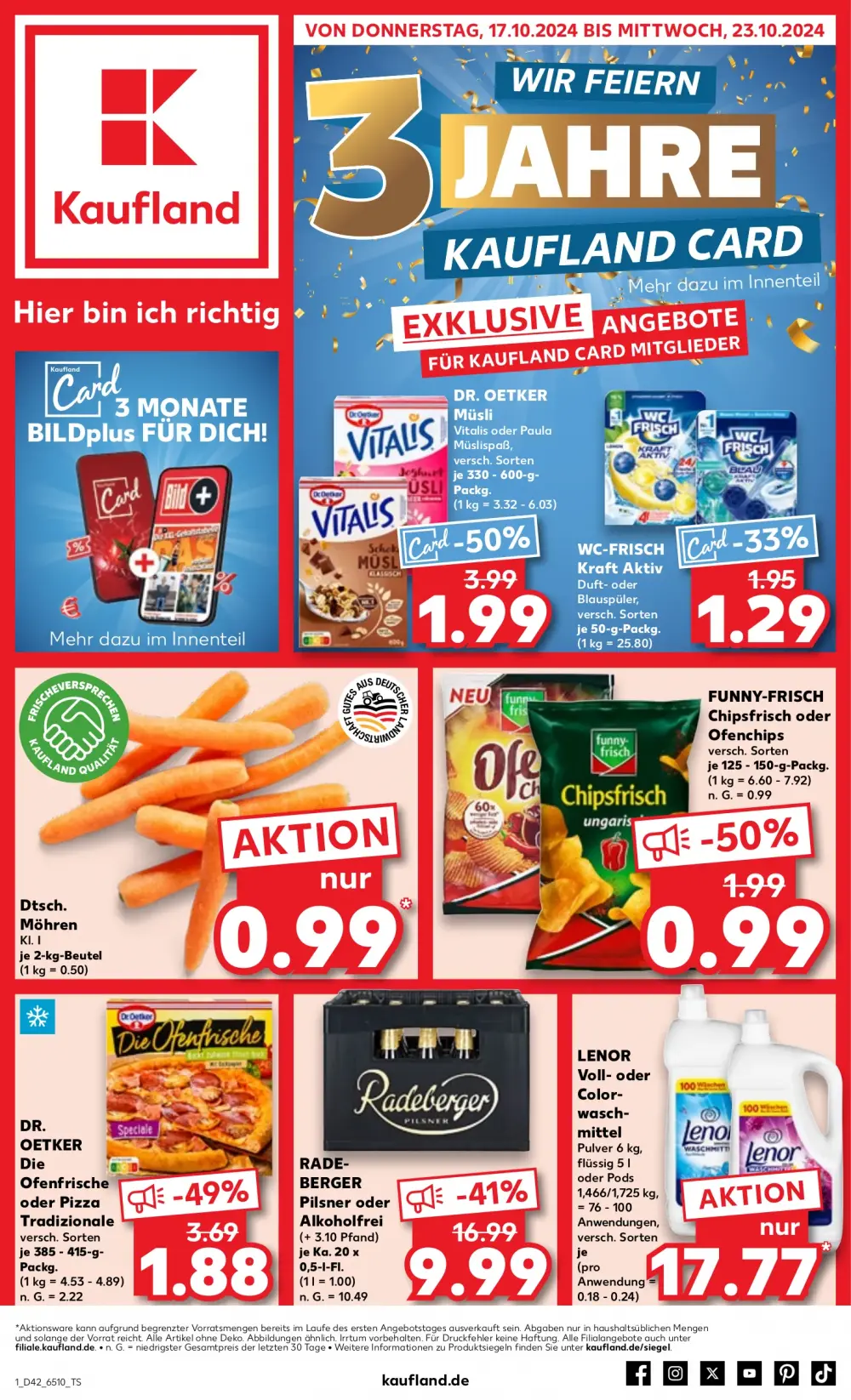 Kaufland Prospekt Ab 17.10.2024 Donnerstag 1 seite