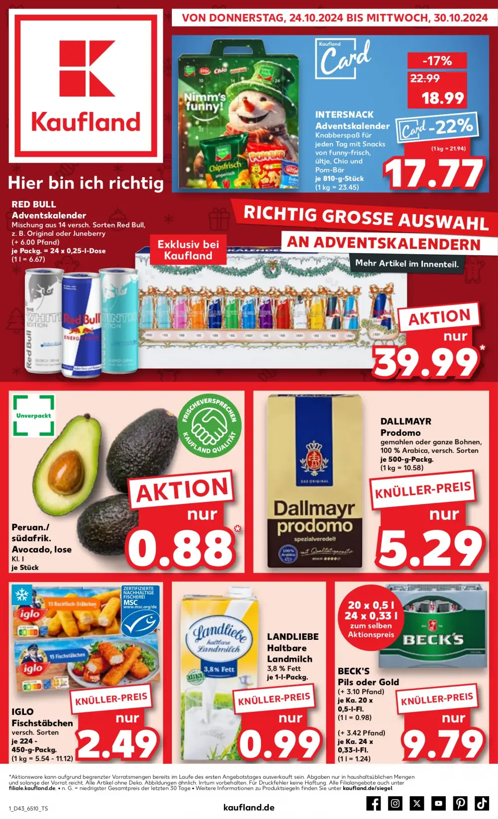 Kaufland Prospekt Ab 24.10.2024 Donnerstag 1 seite