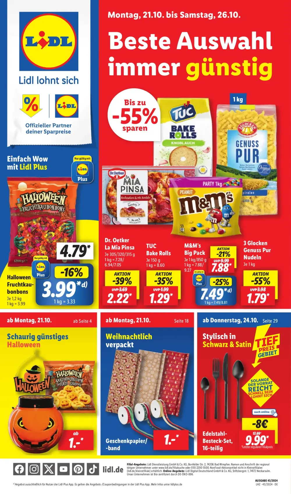 Lidl Prospekt Ab 21.10.2024 Montag 1 seite