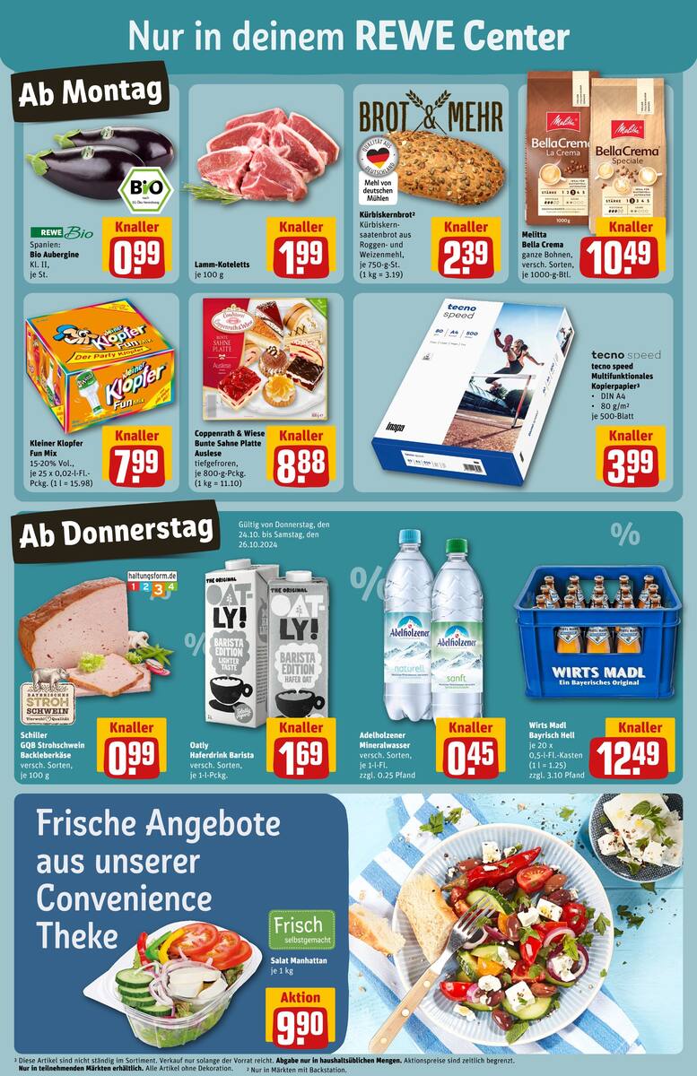 Rewe Center Prospekt Ab 21.10.2024 Montag 3 seite